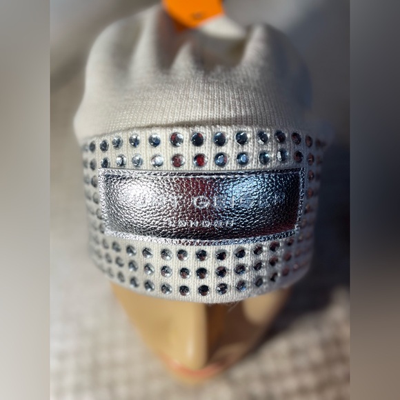 Kurt Geiger White (Bone)Beanie with Silver Embellishments.
NWOT main image 12
